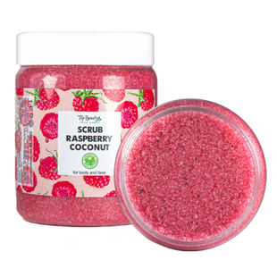 Скраб для тела и лица с витамином E TOP BEAUTY Raspberry Coconut