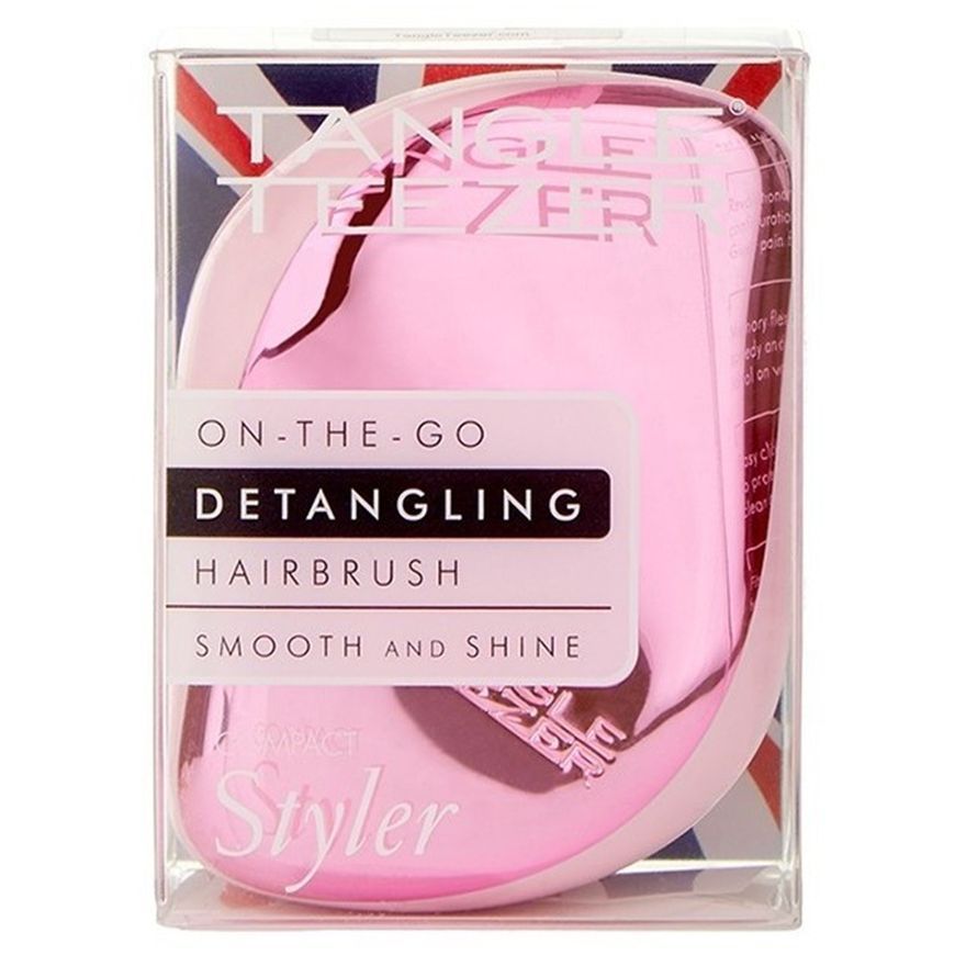 Tangle Teezer. Расческа Compact Styler Baby Doll Pink Chrome