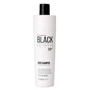 Шампунь увлажняющий упрочняющий Inebrya Black Pepper Iron Shampoo, 300 мл