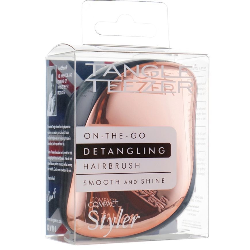 Гребінець для волосся Tangle Teezer. Compact Styler Rose Gold Black