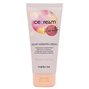 Inebrya Ice Cream Keratin Velvet Cream Крем с кератином против секущихся кончиков (New Design) 100 мл