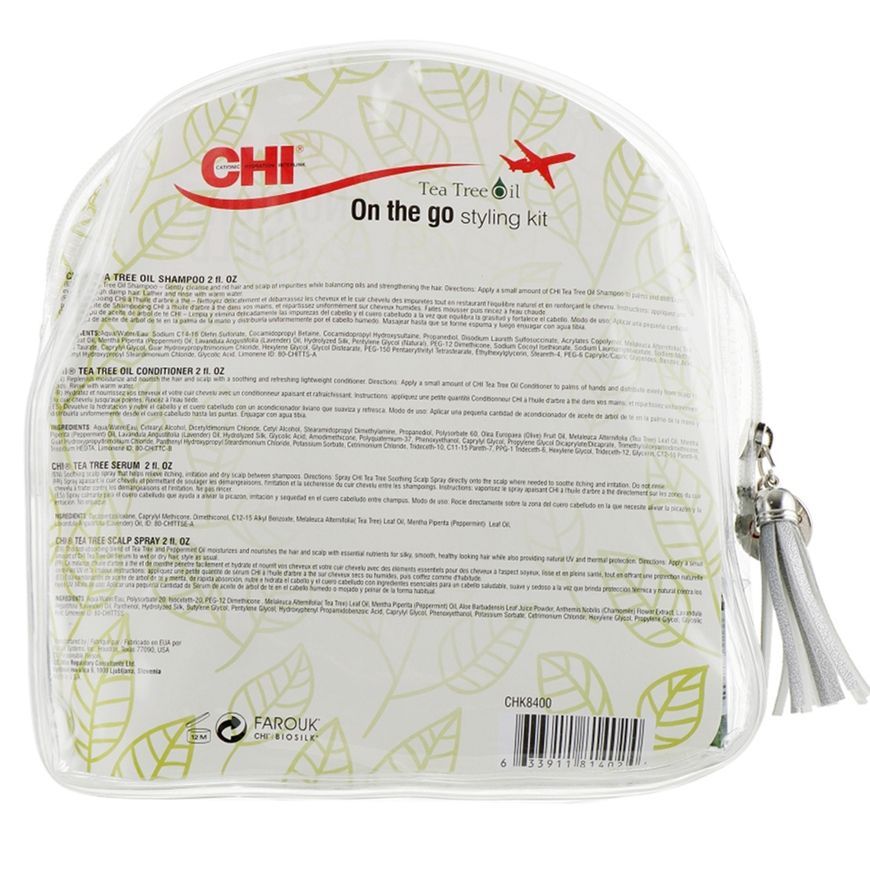 CHI Tea Tree Дорожный набор Nature & Shield 4х59 (sh/59ml+cond/59ml+ser/59ml+spray/59ml)