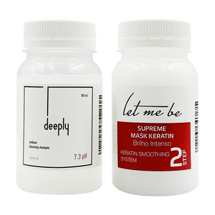 Кератин Let Me Be Supreme + Deeply Medium Cleansing Shampoo 7.3 pH 100+100 мл