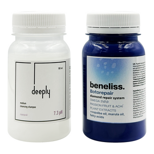 Beneliss Botorepair + Deeply Medium Cleansing Shampoo 7.3 pH 100+100 мл