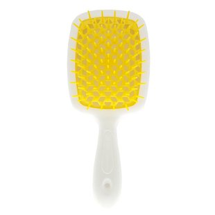 Janeke SUPERBRUSH WHITE/YELLOW NEON. Расческа арт. SP226BIA YFL