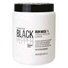 Маска упрочняющая несмываемая для непослушных волос Inebrya Black Pepper Iron Mask, 1 л