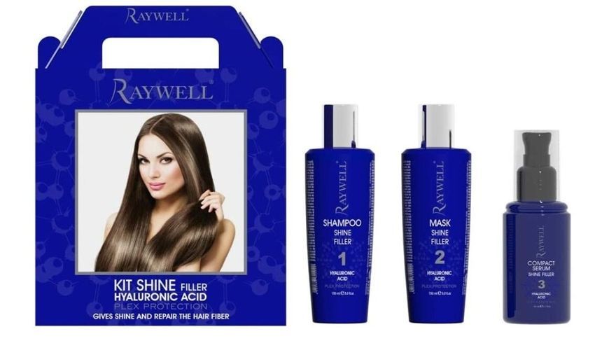 Raywell SHINE FILLER Набор (шампунь, маска, сыворотка) 2х150, 1х80