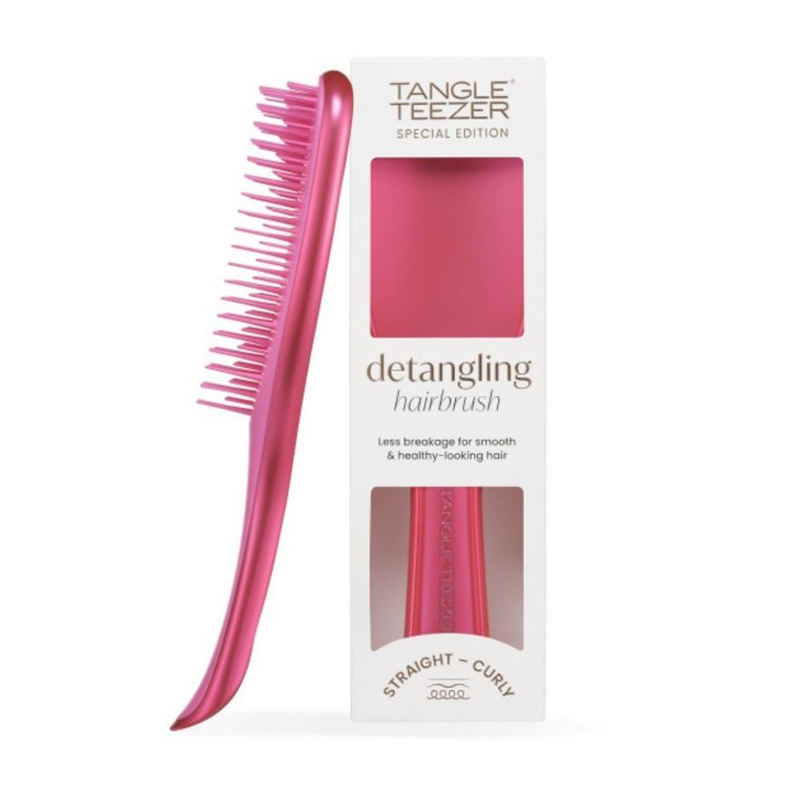 Расчёска для волос Tangle Teezer. The Wet Detangler Chrome Afterparty Pink TT8374